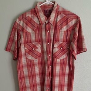 Lucky Brand Men Western Plaid Shirt